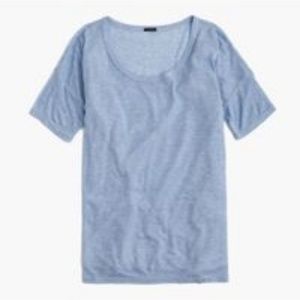 J. Crew 10 percent tee heather peri XXS NWT